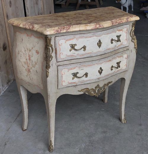 Pretty French Marble Top Commode