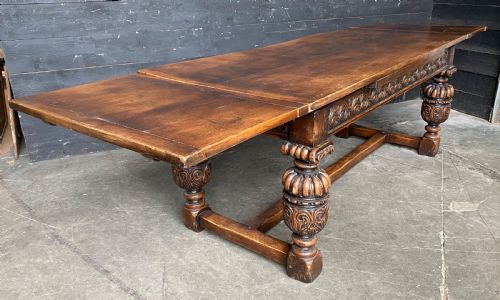 Long English Oak Dining Table