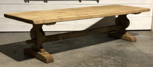Huge Bleached Oak Farmhouse Dining Table