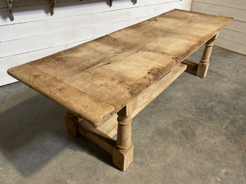 Long Rustic Oak French Farmhouse Table