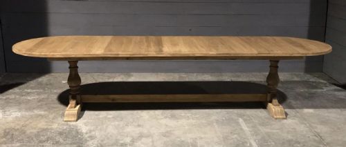 Huge Bleached Oak Farmhouse Dining Table