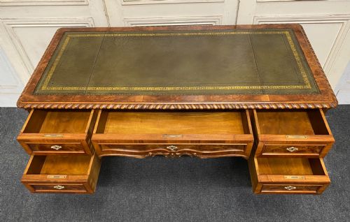 fig 1. Fine Quality Burr Walnut Desk