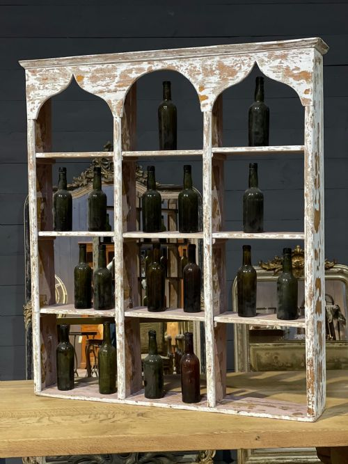 French Scraped Paint Wall Shelves