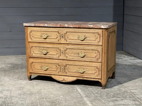 French 18th Century Marble Top Commode