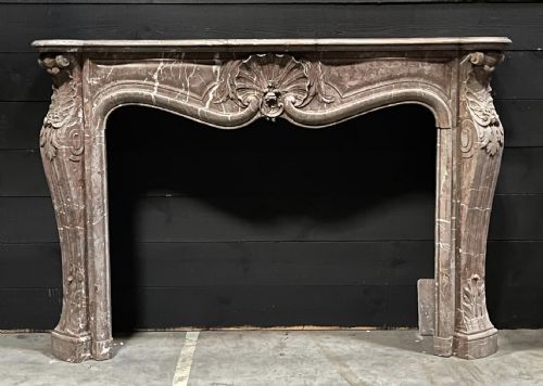 French Louis Xv Marble Fireplace