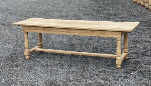 Large Oak Rustic Kitchen Dining Table with Extensions