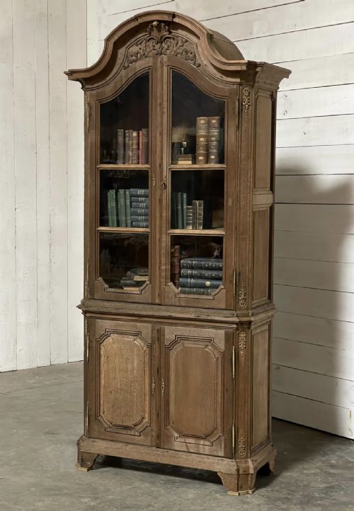 Charming French Bleached Oak Bookcase