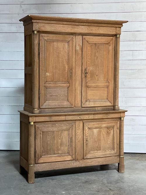 French Empire Period Bleached Oak Linenpress