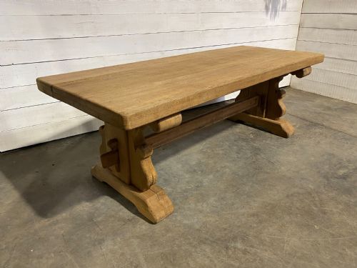 Rustic Oak Farmhouse Dining Table