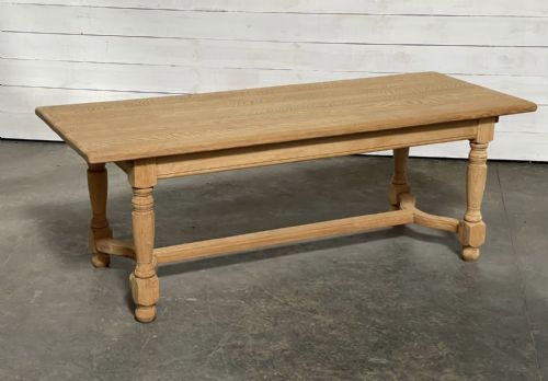Bleached Oak Farmhouse Dining Table