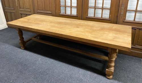 Rare Huge French Oak Farmhouse Dining Table