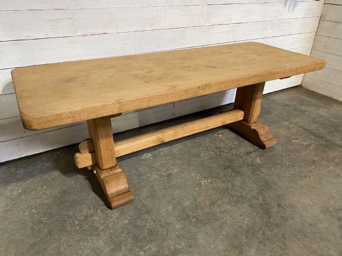 Rustic Bleached Oak Farmhouse Dining Table