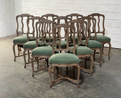 Set 10 Oak Dining Chairs