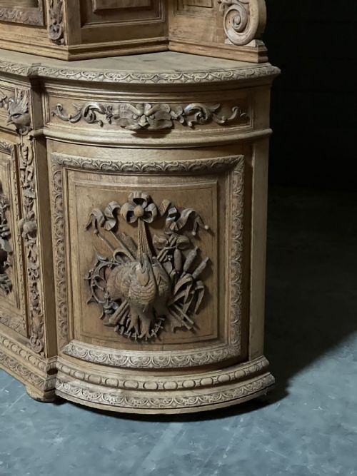 fig 1. Magnificent French Carved Oak Hunting Sideboard