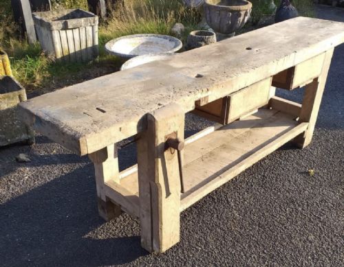 Charming French Antique Workbench