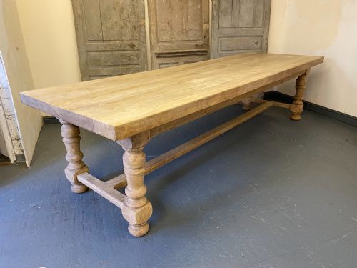 Enormous French Farmhouse Dining Table with Extensions