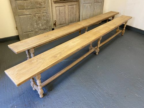 Long Pair French Dining Benches
