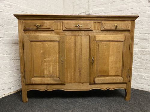 Early Rustic Smaller French Oak Sideboard