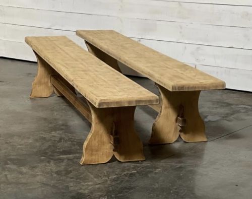 Large Pair French Farmhouse Benches