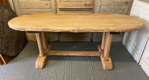 French Oak Primitive Farmhouse Refectory Dining Table