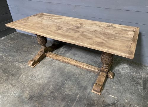Oak Farmhouse 1 Plank Top Dining Table