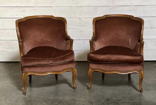 Pair French Bergere Chairs