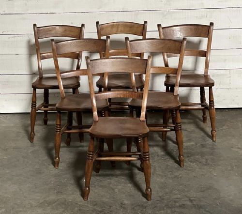 Set 6 Country Kitchen Dining Chairs