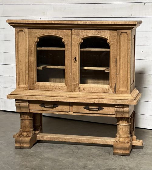 Superb Quality Bleached Oak French Cabinet