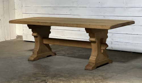 Bleached Oak French Farmhouse Dining Table
