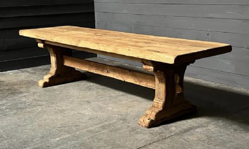 Huge Rustic Oak Farmhouse Refectory Dining Table