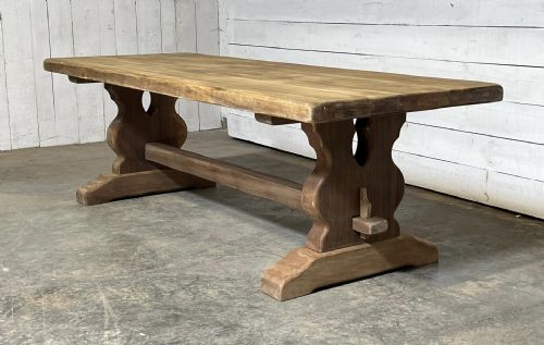 Large French Farmhouse Trestle Dining Table