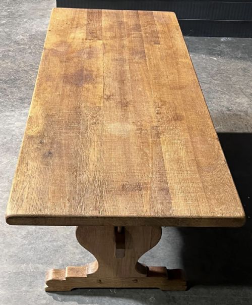 FRENCH OAK FARMHOUSE REFECTORY DINING TABLE - ADDITIONAL PHOTO 2