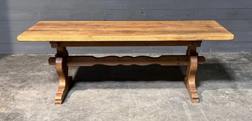 FRENCH OAK FARMHOUSE REFECTORY DINING TABLE - ADDITIONAL PHOTO 3