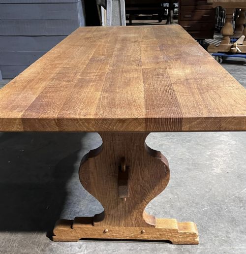 FRENCH OAK FARMHOUSE REFECTORY DINING TABLE - ADDITIONAL PHOTO 11