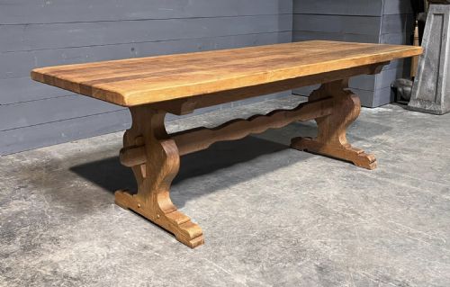 FRENCH OAK FARMHOUSE REFECTORY DINING TABLE - ADDITIONAL PHOTO 14