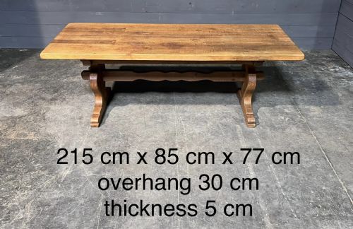 FRENCH OAK FARMHOUSE REFECTORY DINING TABLE - ADDITIONAL PHOTO 15