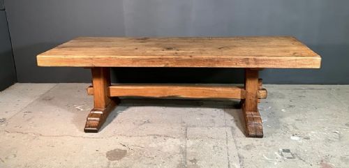 Large & Deep French Oak Farmhouse Dining Table