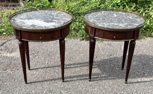 Pair French Louis Xvi Lamp/bedside Tables