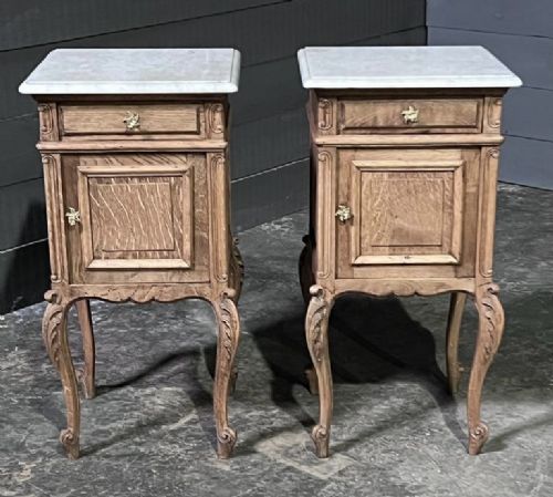 Lovely Pair French Bedside Cabinets