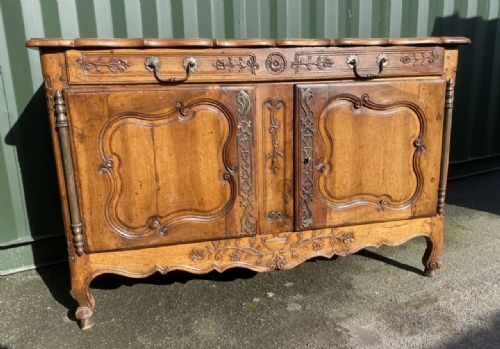 18th Century French Walnut Cupboard Buffet