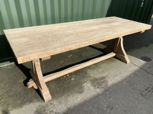 Superb French Oak Refectory Farmhouse Dining Table