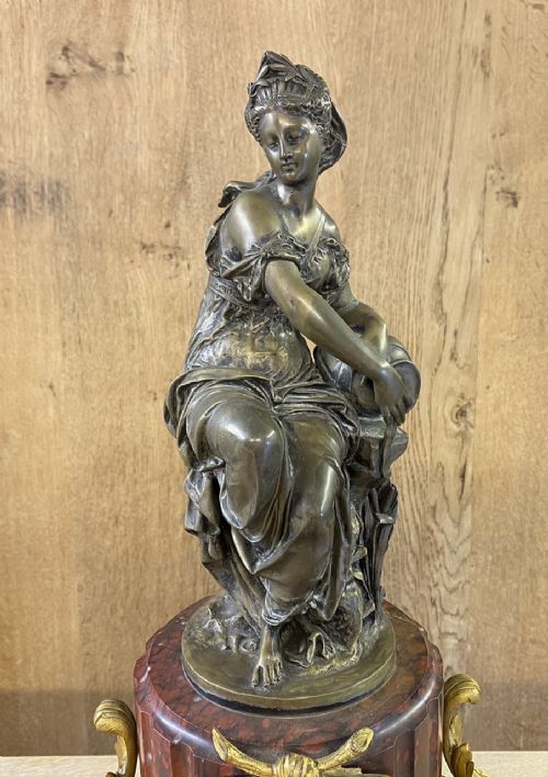 fig 1. Superb Quality French Marble, Ormolu & Bronze Clock