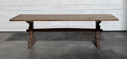 fig 1. Large Oak Refectory Farmhouse Dining Table