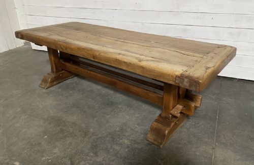 Exceptional Large Oak Farmhouse Dining Table