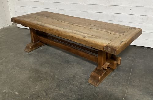 fig 2. Exceptional Large Oak Farmhouse Dining Table