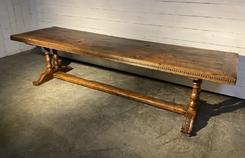 fig 1. Wonderful Huge French Walnut Monastery Dining Table