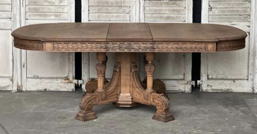 Wonderful French Carved Oak Dining Table