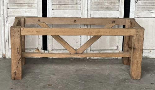 fig 1. Wonderful Barn Style Farmhouse Oak Dining Table