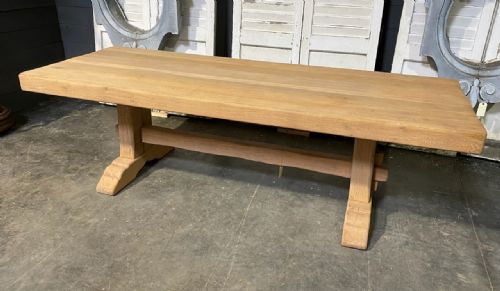 Long & Deep French Oak Farmhouse Dining Table