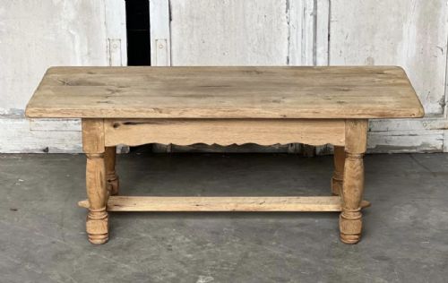 Larger French Bleached Oak Coffee Table